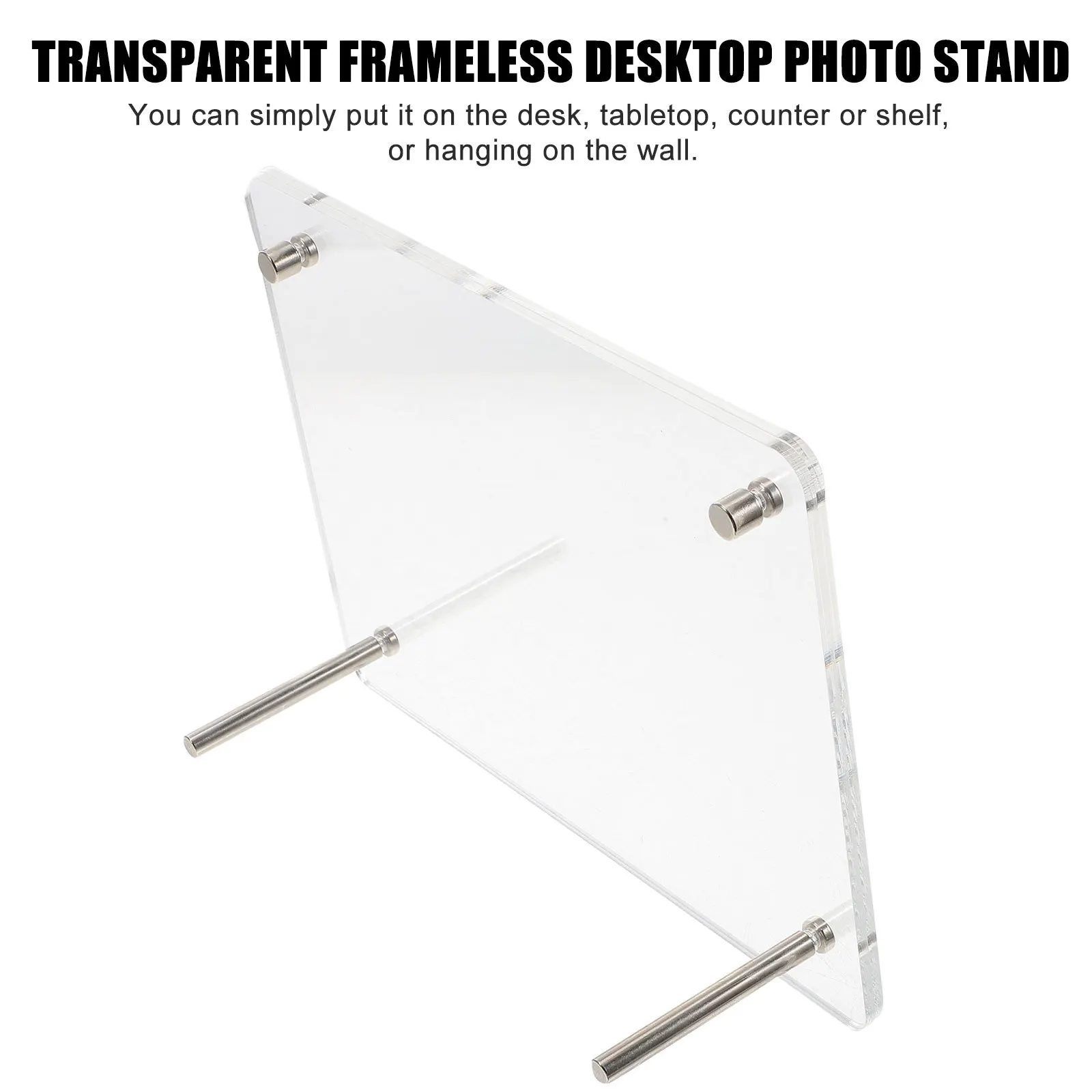 

Clear Acrylic Photo Frame Frameless Desktop Tabletop Wall Mounted Picture Frame Wall Mount Photo Frames