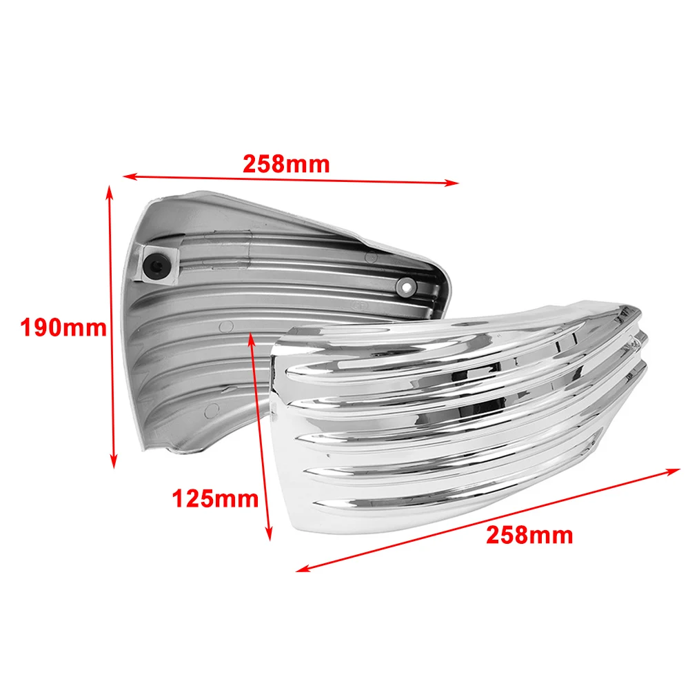 Chrome ABS Motorcycle  Battery Side Cover Panels Left+Right 2Pcs For Harley Davidson Softail 2018-2022 Low Rider Street Bob