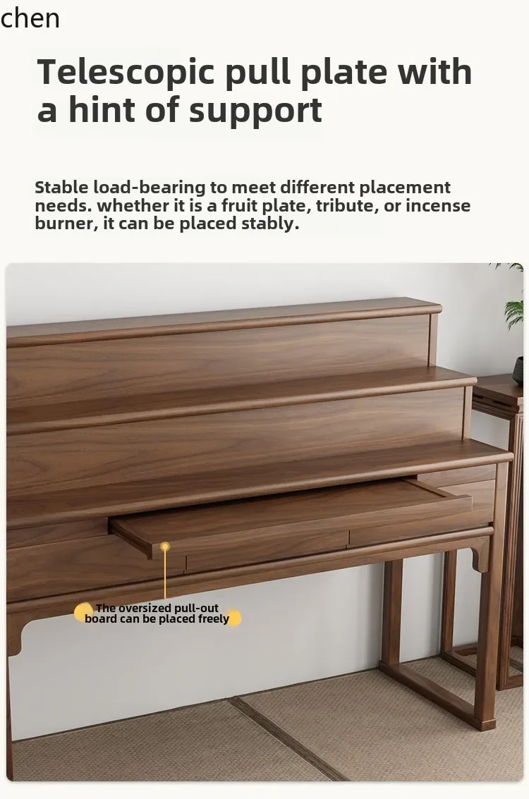 

TQH table case household solid wood three-layer Buddhist platform, central hall Buddhist table Buddhist hall offering platform