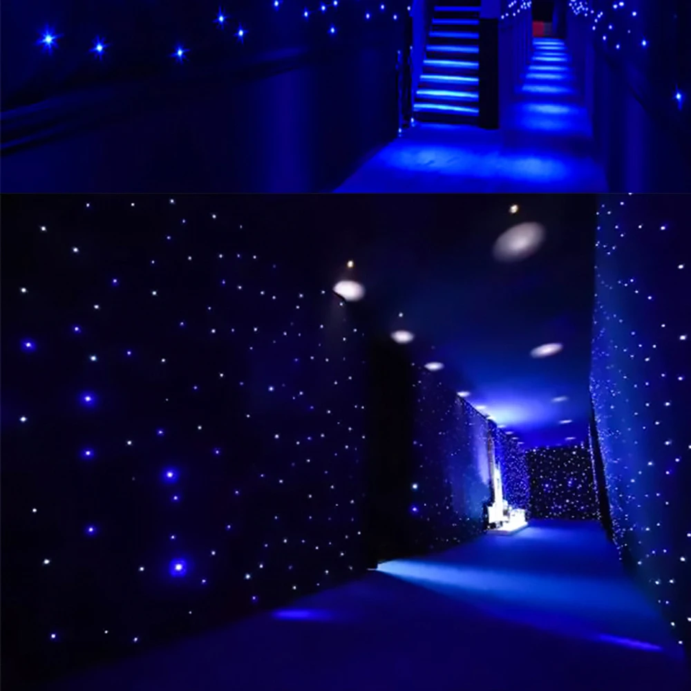 LED Starlight Stage Drape Starry Sky Velvet Starlit Curtain Backdrop Background For Wedding Party US