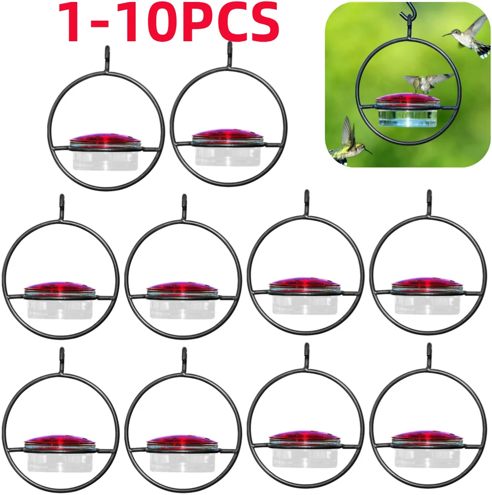 

1-10Pcs Hanging Hummingbird Drinker Feeder Attract Birds Bird Feeder Ant Bee Proof for Outside Garden Backyard Patio Deck