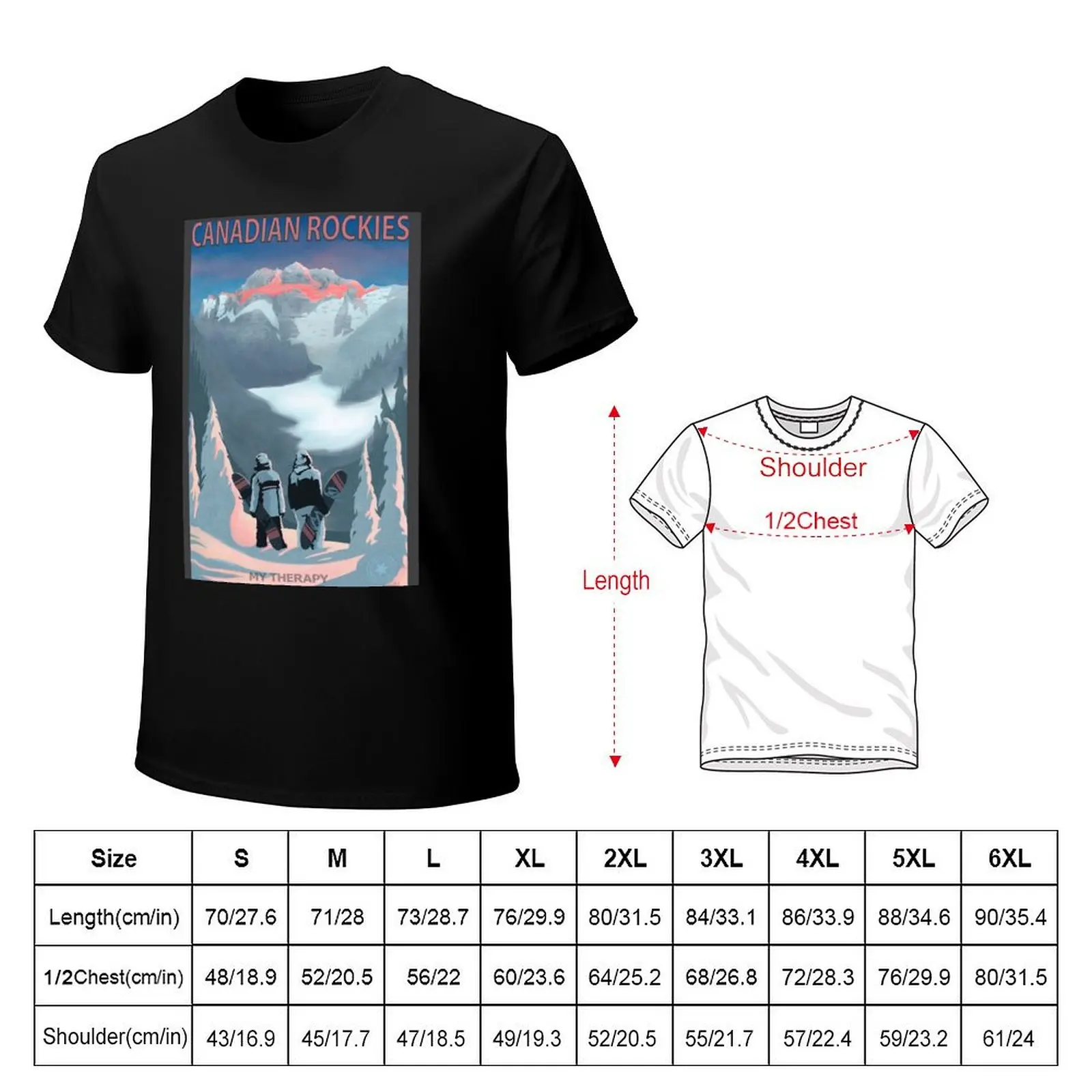 Retro Snow Board Therapy T-Shirt cotton t shirt pack T-Shirt