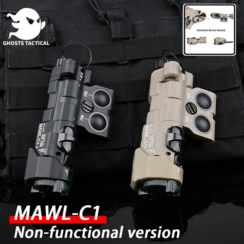 Tactical MAWL-C1 Battery Case CS Wargame Hunting Nylon Battery Box Non-functional Case Weapon Picatinny Rail Model Ornament