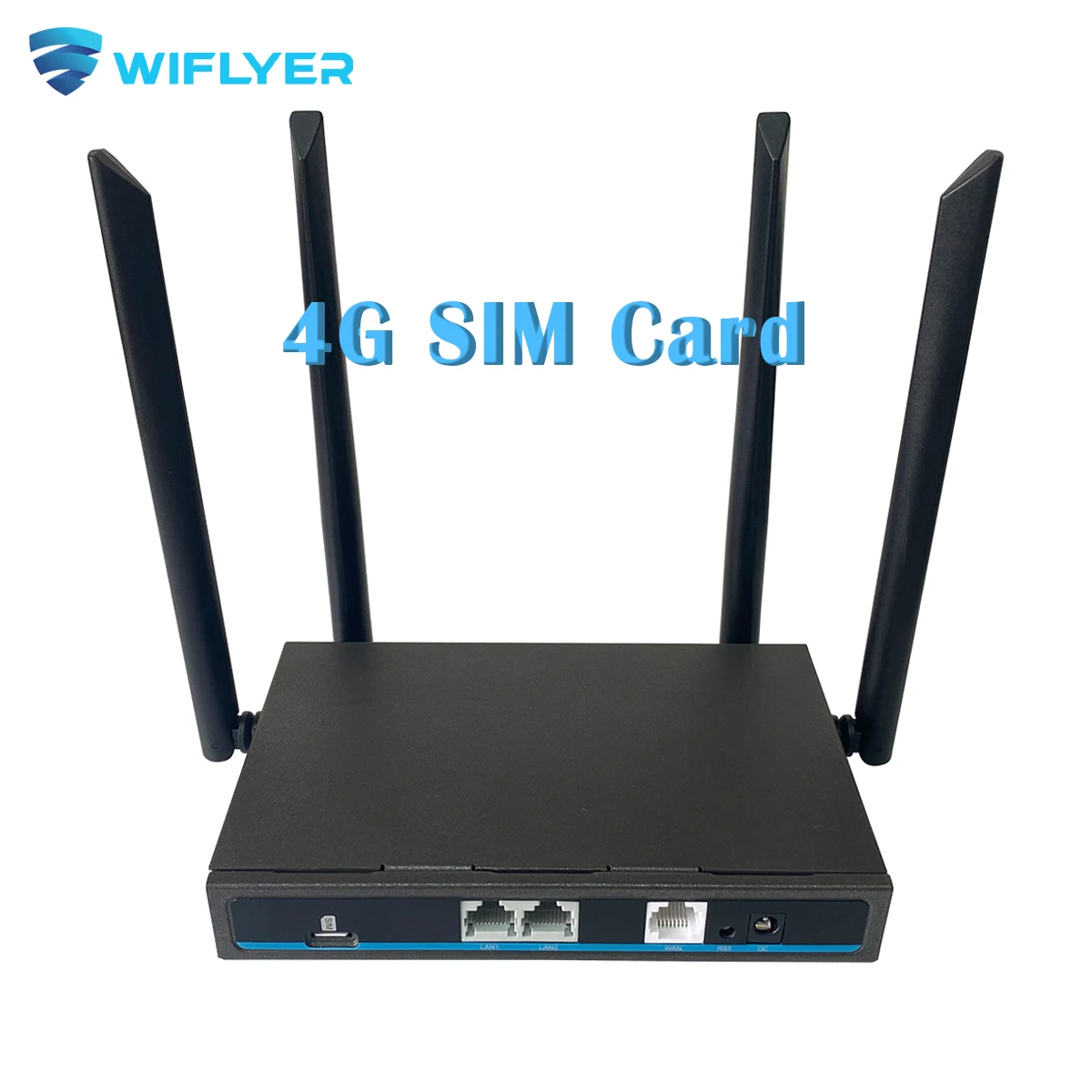 High Speed 4G SIM Card Router 300Mbps WIFI Inside LTE SIMCOM7600CE Modem 2*LAN Openwrt WI FI Roteador 2.4G 4G Antenna for Home