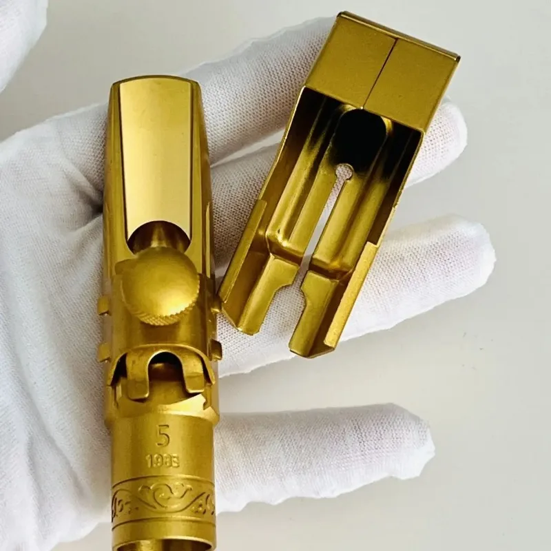 New Professional Tenor Soprano Alto Saxophone Metal Mouthpiece Gold Plating Sax Mouth Pieces Accessories Size 5 6 7 8