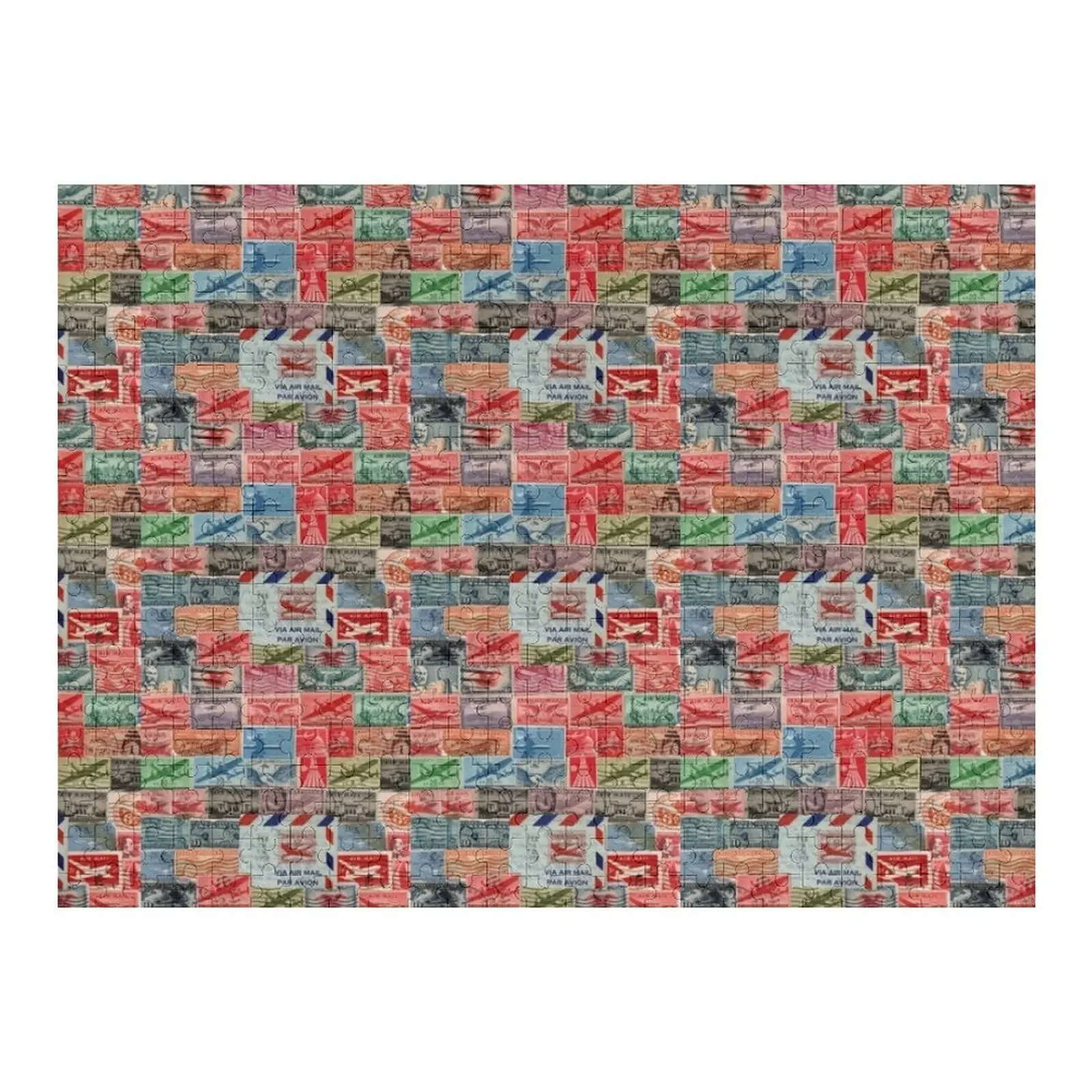 

Vintage Airmail Stamps Jigsaw Puzzle Novel Toys For Children 2022 Personalized Baby Object Personalized Name Custom Gifts Puzzle