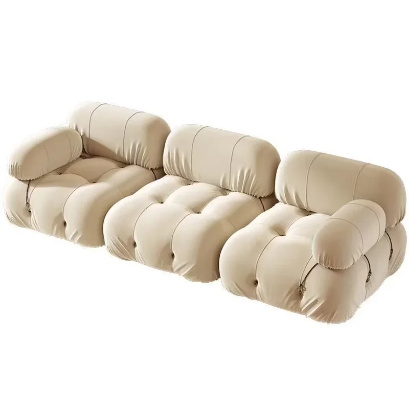 

Small apartment sofa living room double bedroom straight row double seat