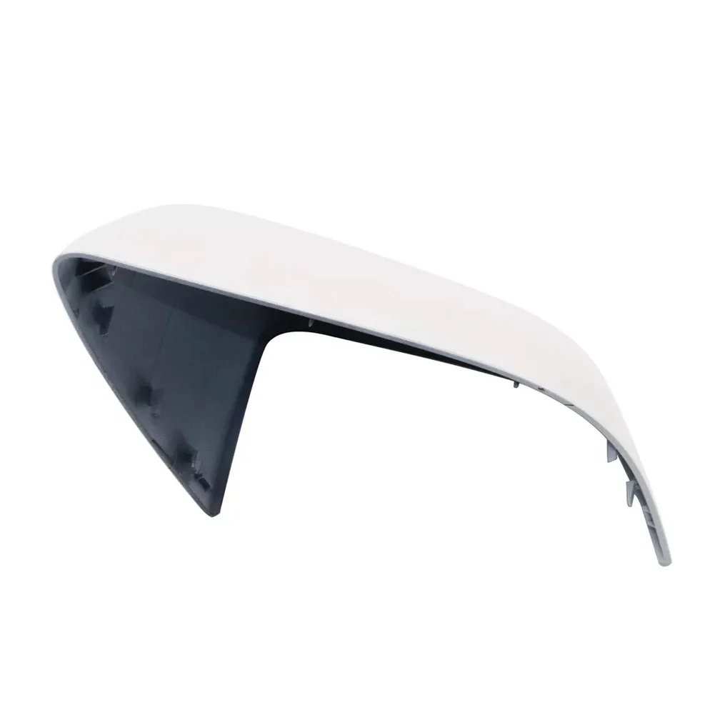 Rear View Mirror Cover for Tesla Model Y 2020 2023 Pearl White Skull Cap Design Easy Installation Removable Style