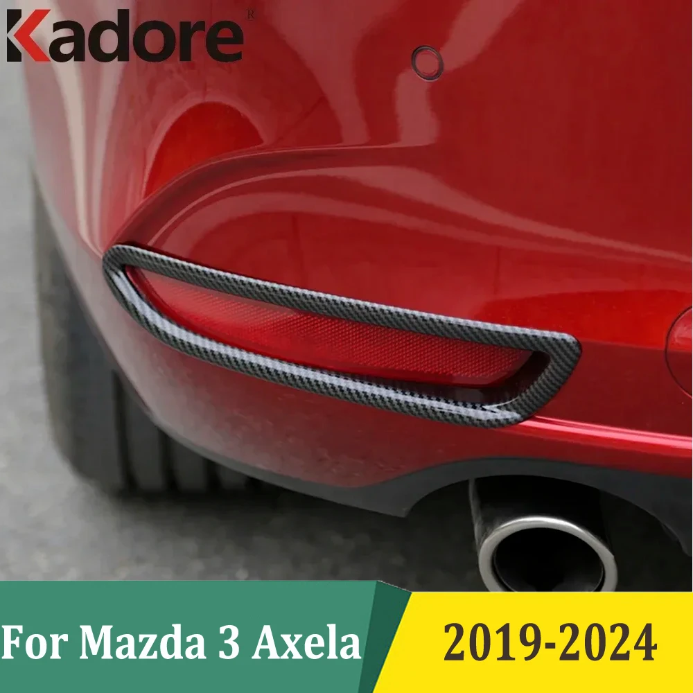 For Mazda 3 M3 Axela 2019 2020-2023 2024 Sedan Rear Fog Light Lamp Cover Trim Molding Bezel Accessories Car Styling