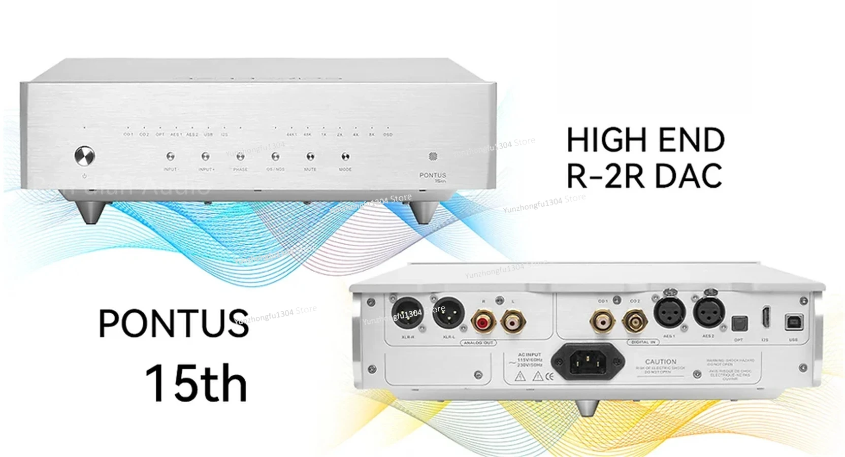 

15TH Digital Audio Decoder R2R Architecture DAC /24BIT R2R DSD1024 PCM1536KHZ/NOS/OS Switching