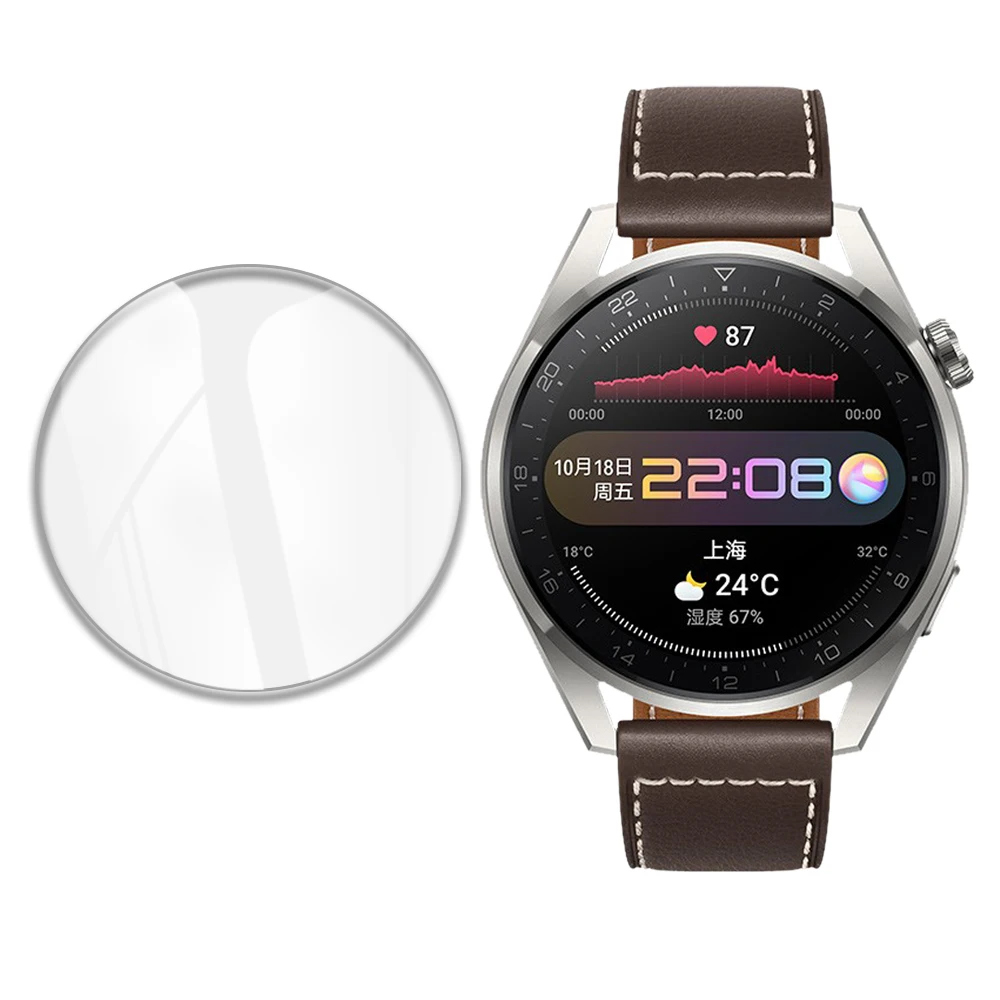 2pcs/lot Tempered Glass for Huawei Watch 3 Pro Smartwatch Screen Protector Explosion Proof Protective Film for Huawei Watch3 Pro