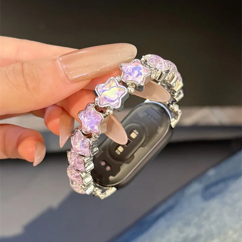 نجمة ألوان متدفقة مرنة مناسبة لـ Xiaomi Band 8Pro/9Pro، لـ Mi band 3/4/5/6/7,8/8NFC/9/9NFC/10/10NFC، لـ Redmi Watch5/4 #5