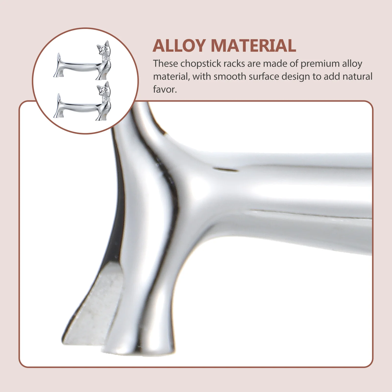 

2pcs Alloy Chopstick Racks Creative Household Tableware Stands Decorative Fork Holders Design Easy Clean Smooth Surface