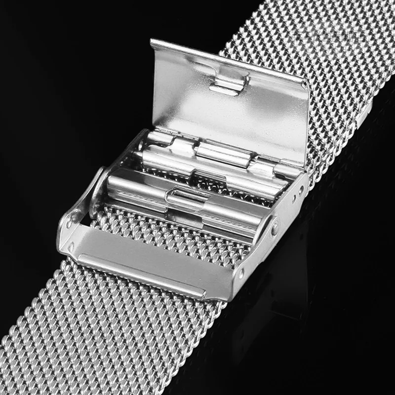 Pulseira de aço inoxidável Milanese Loop Metal para Samsung Watch 4, Classic Strap Belt, 12mm, 14mm, 16mm, 17mm, 18mm, 20mm, 21mm, 22mm, 24