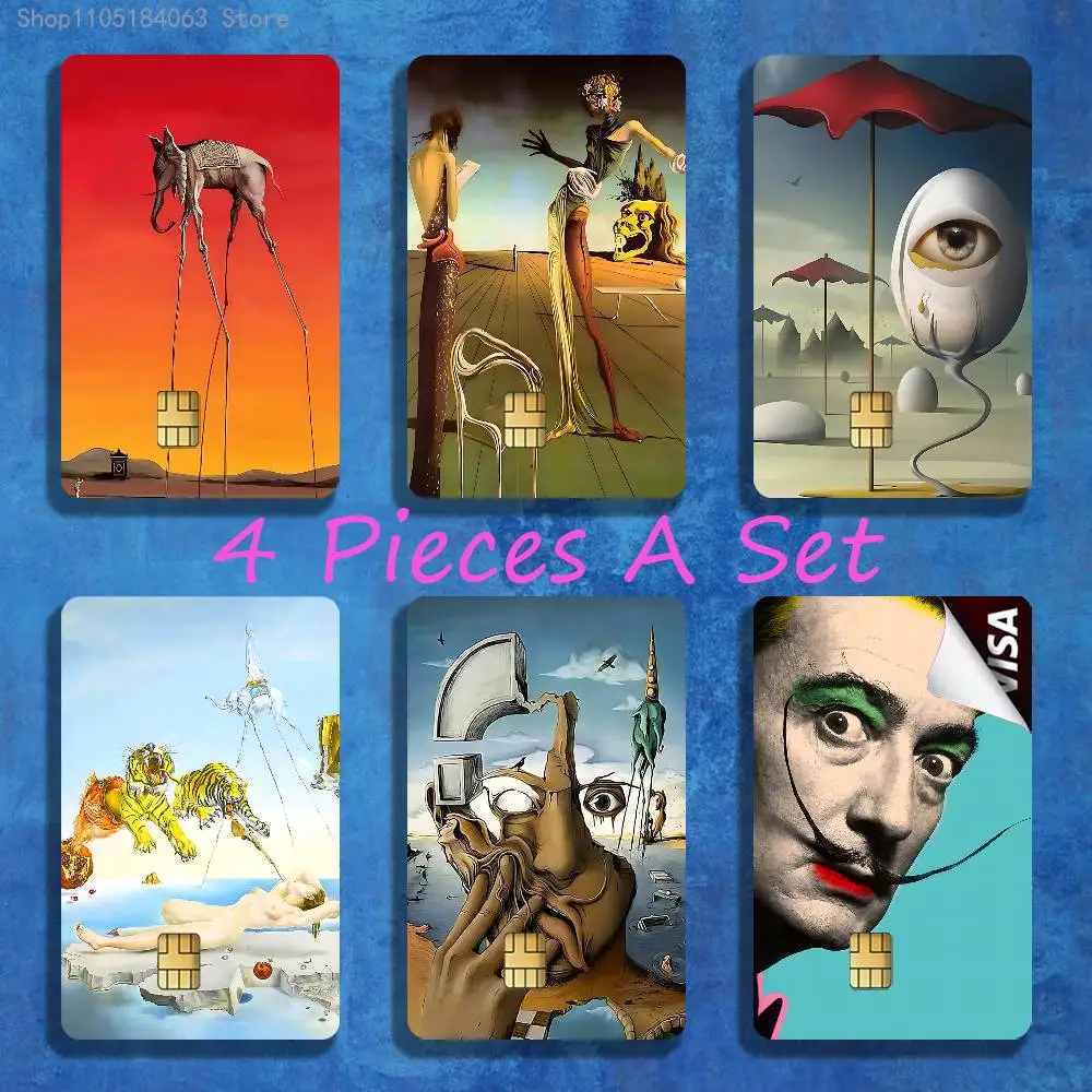 

S-Salvador D-Dali Art Skin HD Stickers Game Card Decal Scratch-resistant For Credit Debit Card Small Large Chip