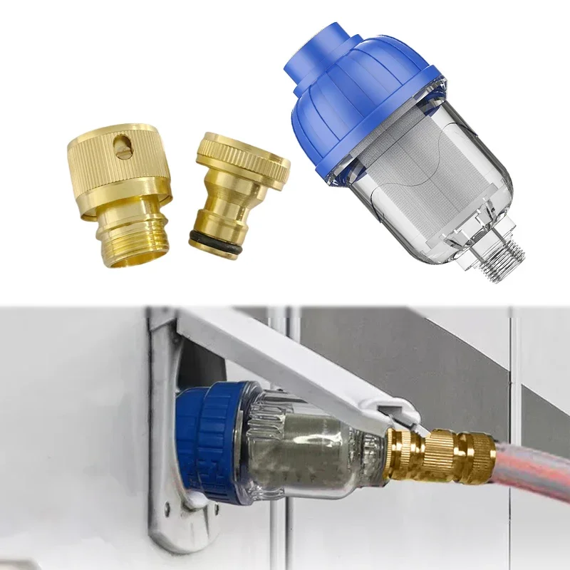 

1 Set Faucet Impurity Gravity Fill External Water Purifier RV Caravan Filter Water Tank Filling Pre-Filter Caravan Accessories