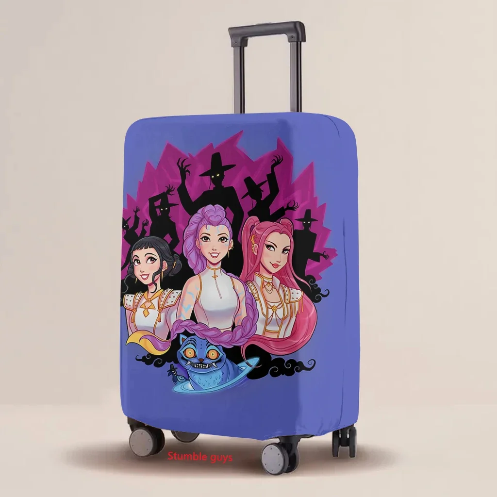 

Kpop Demon Hunters Luggage Cover Wear-Resistant Fashion Elastic Cartoon Print Protective Case Travel Essentials​