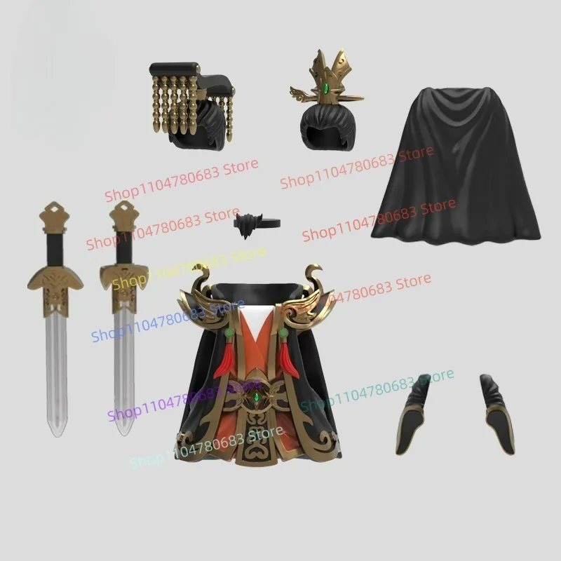 

MOC строительный блок в сборе Liu Bei Armor, оружие, аксессуары, детская образовательная коллекция, украшения, игрушки, праздничные подарки