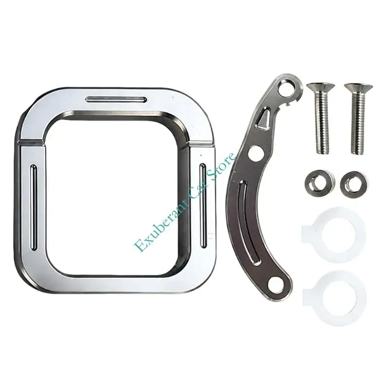 Motorcycle Steering Stabilizer Damper Bracket Hardware with Curved Mount Link and Slotted Frame Replacement Parts Set