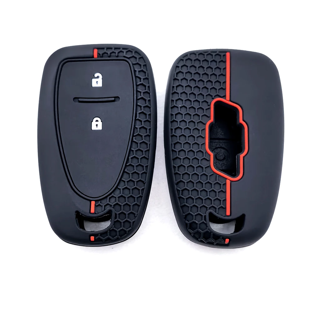 Funda de silicona para mando a distancia de coche, funda cartuchera para Chevrolet Cruze Spark 2016, 2 botones, excelente mando a distancia inteligente, soporte para llave