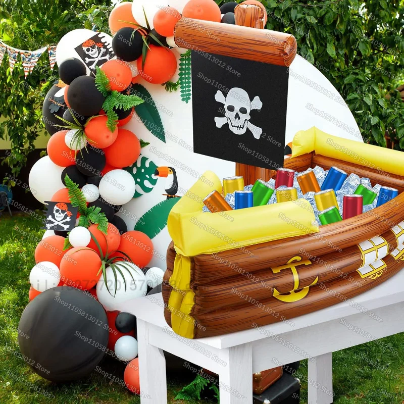 Ice Bar Halloween Ice Bucket for Pool Party Supplies Inflatable Floating Row