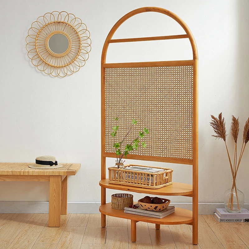 Ito woven mesh screen hollow partition living room shelter seat screen can be placed decorative shelf