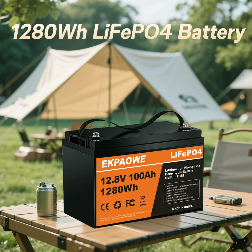 Batteria LiFePO4 da 24 V 100 Ah 2560 Wh perfetta per camper, sistemi domestici solari e applicazioni fuori rete Batteria al litio a ciclo profondo