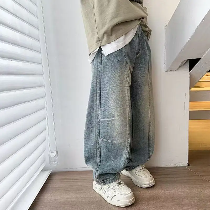 

Boys' jeans, spring and autumn seasons, children's casual pants, outdoor boys' pants, street style