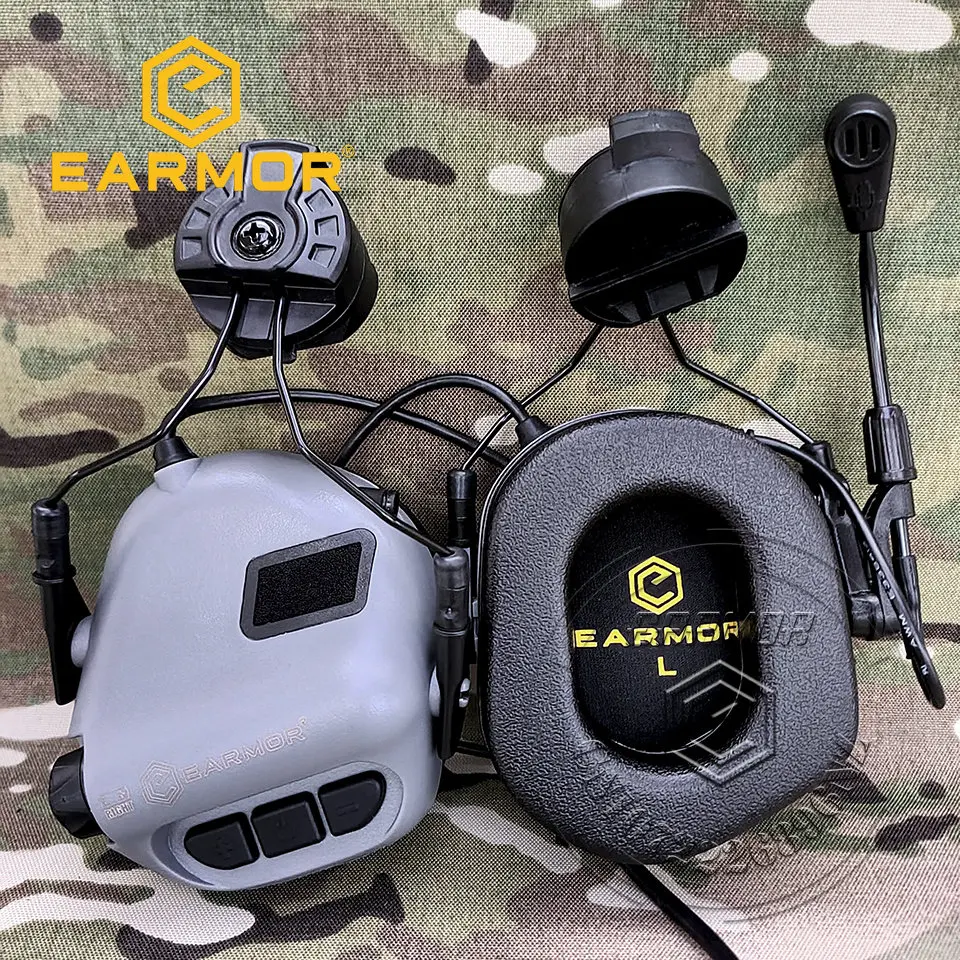 

EARMOR M32H MOD4 Tactical Headset ARC Rail Adapter Set Noise Canceling Aviation Communication Softair Headphones