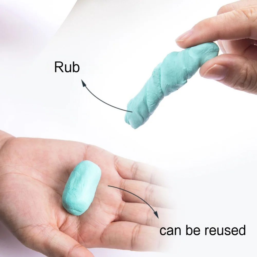 Argilla adesiva verde bianca, riutilizzabile, 50/60/75 g, linguetta adesiva rimovibile, multiuso, sicura, appiccicosa, per appendere l'arte