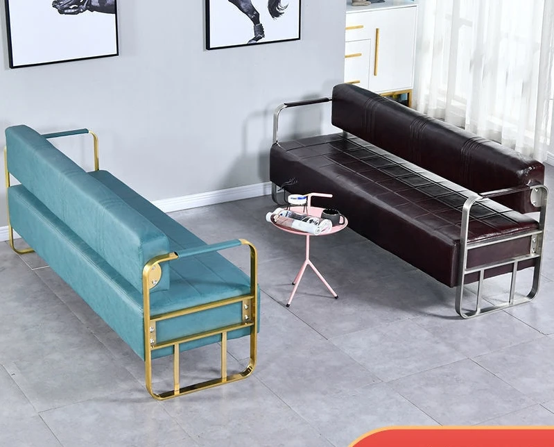 Office reception small apartment sofa barber shop waiting chair rental house clothing beauty salon lounge sofa