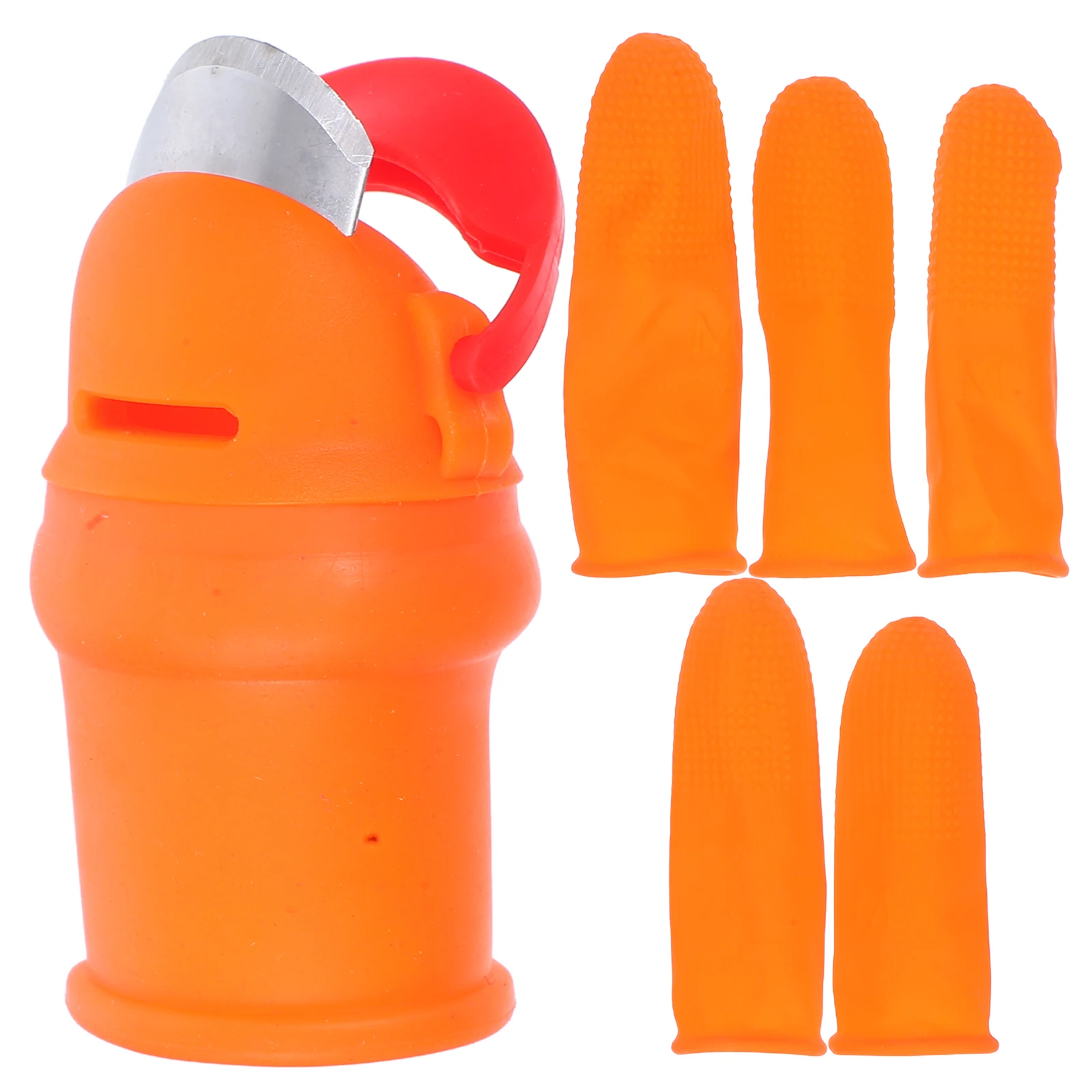 

1 set Gardening Thumb Protector Separator Vegetable Tool Plants Pepper Picker Finger Durable Stainless Soft Silicone Efficient