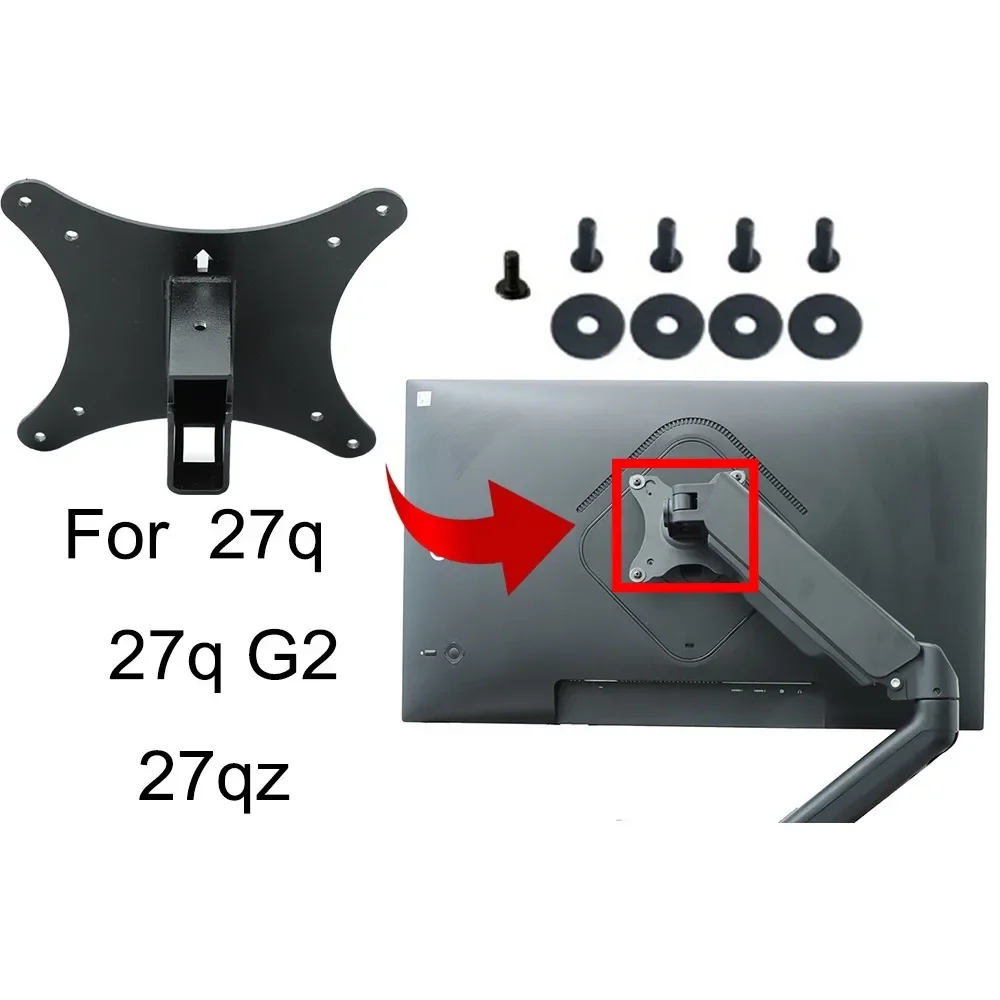 

VESA Wall Mount Adapter Compatible with HP OMEN 2023 27 Inch 27qz 27q 27q G2 Monitor Bracket Mounts to Stand / Arm / Desk Mount