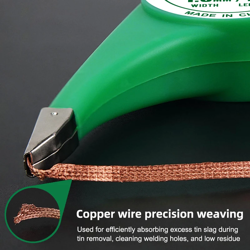 Tin Desoldering Wick Wire, BST-1520, Trança 1.5mm Largura, 2m Comprimento, Sucção BGA, Alta Qualidade