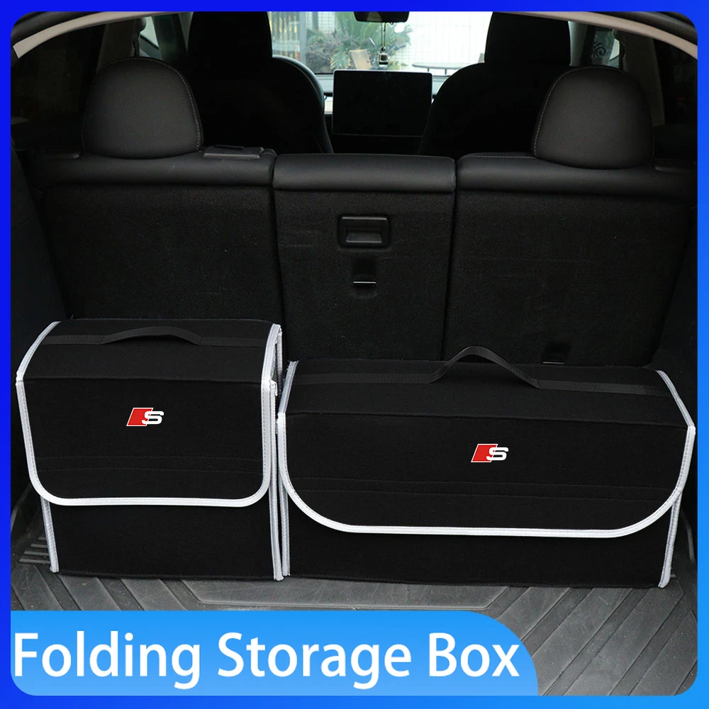 

Car Storage Bag Folding Travel Tidying Box Trunk Tools Case For Audi sline TT Q2 Q3 Q5 Q7 Q8 A3 A4 A5 A6 A7 R8 B5 B6 B7 C7 V8
