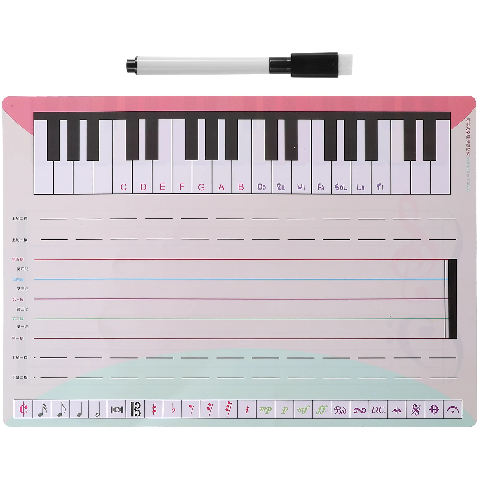 Staff Whiteboard Stave Erasable Note Card Stickers Teaching Music Tool Musical Piano Cards