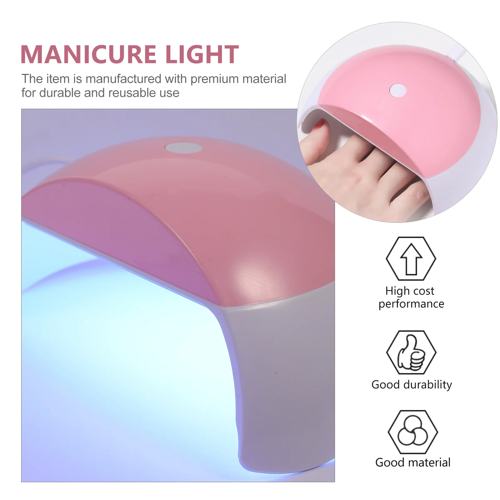 

48 Dry Nail Phototherapy Lamp Fast Drying Light Pp Plastic Portable UV Manicure