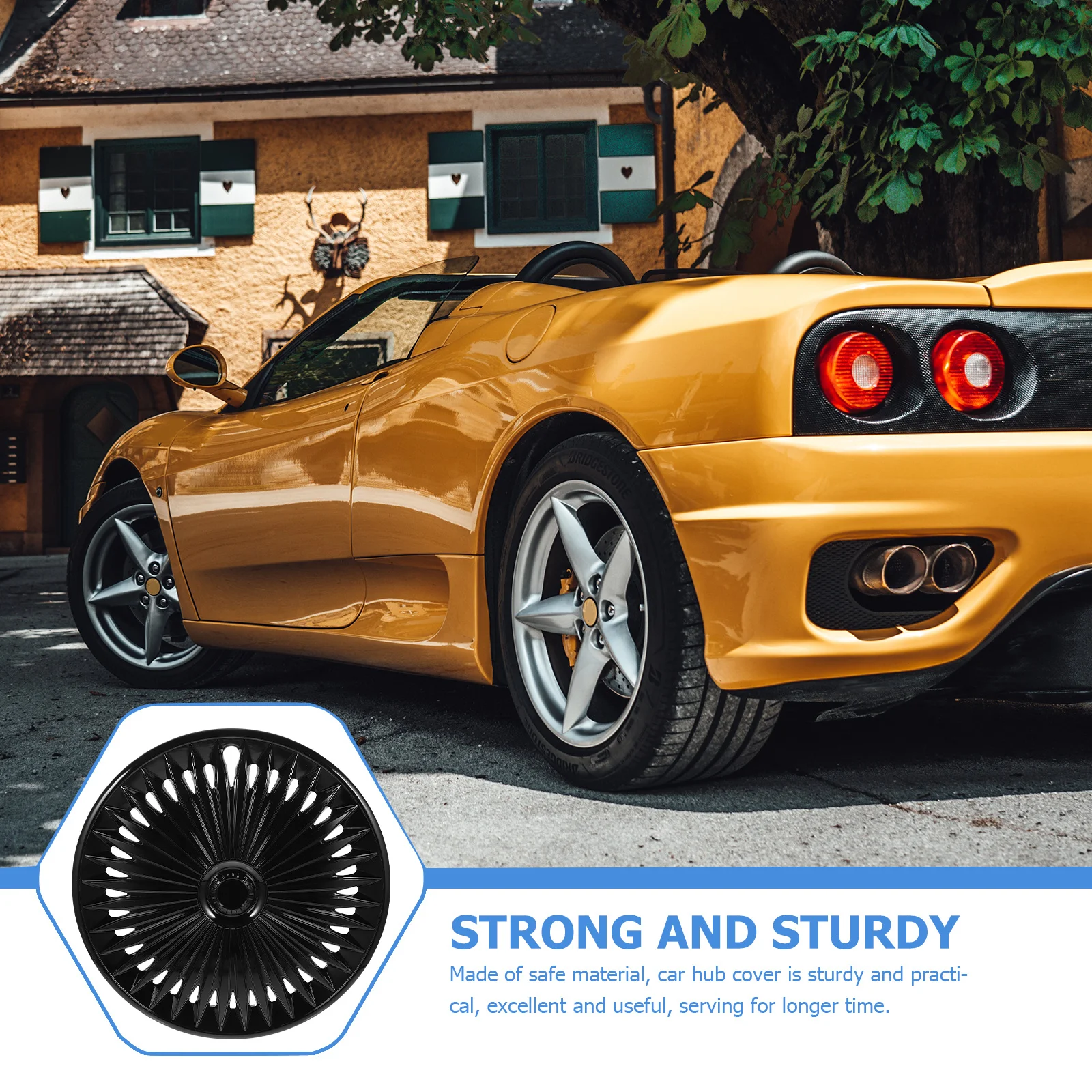 

1pcs Decorative Hub Caps Car Wheel Hub Covers Stylish Chrome Trim Auto Wheel Accessories For Vehicle Tire Decoration