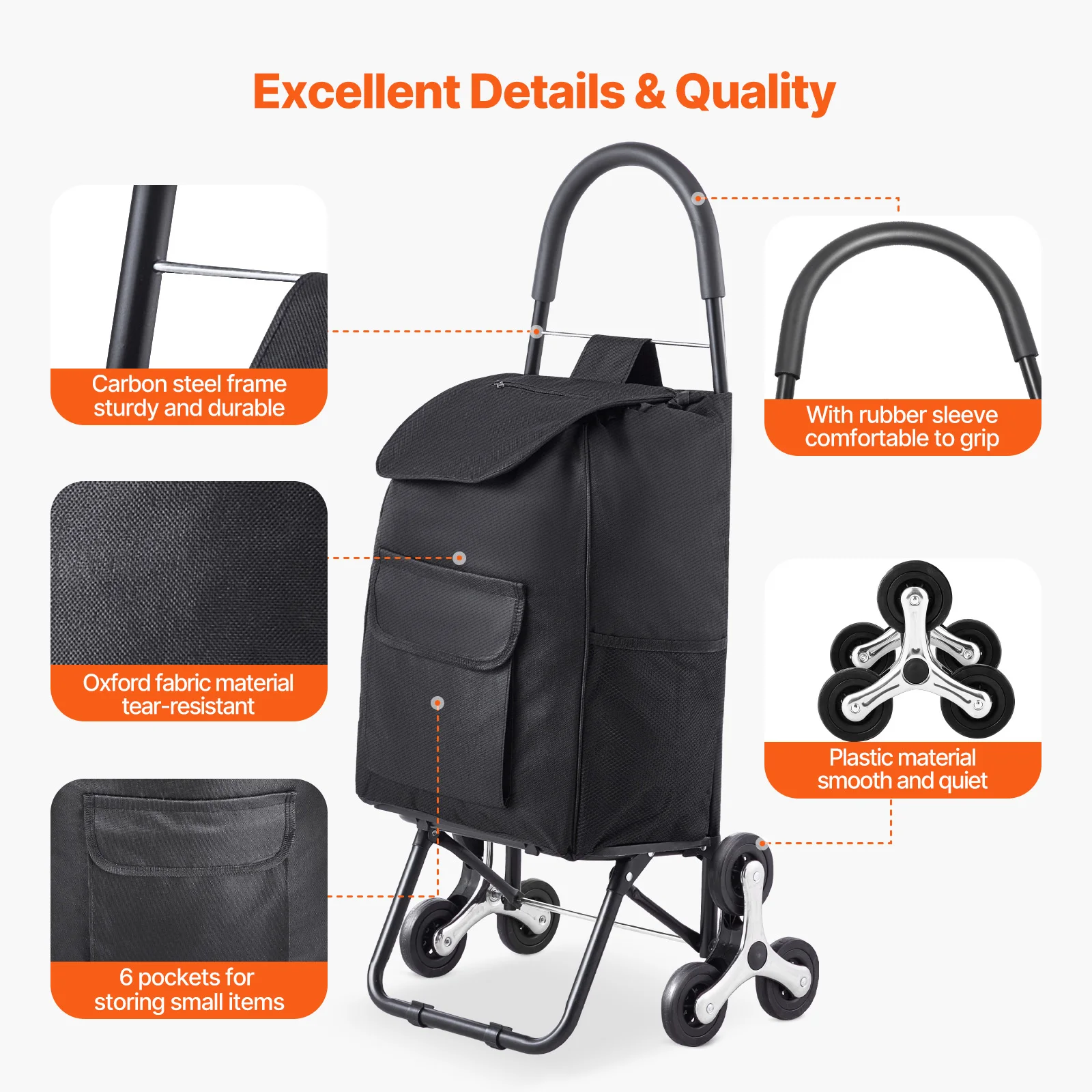 SucceBuy 36л 110 фунтов продуктовая тележка складная тележка для покупок ручная тележка бытовая портативная тележка для хранения лестницы ручная тележка