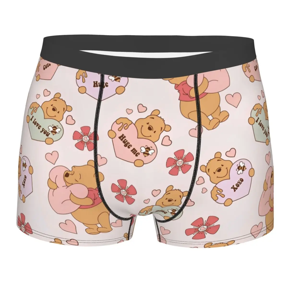 

Мужское нижнее белье Винни-Пух, забавные трусы-боксеры, шорты, дышащие трусы Homme, большие размеры