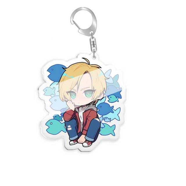 Anime BANANA FISH Keychain Acrylic Cosplay Figures Keyrings for Bag Car Key Chains Cartoon Women Men Jewelry Gift Accessories