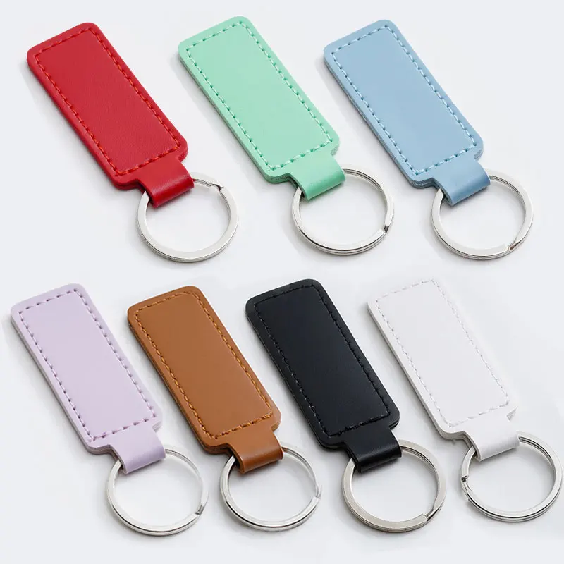 

7 Color Fashion Handmade Leather Lady Car Keychain Retro Style Men's Business Cowhide Key Accessories New Simple Unisex Keyrings