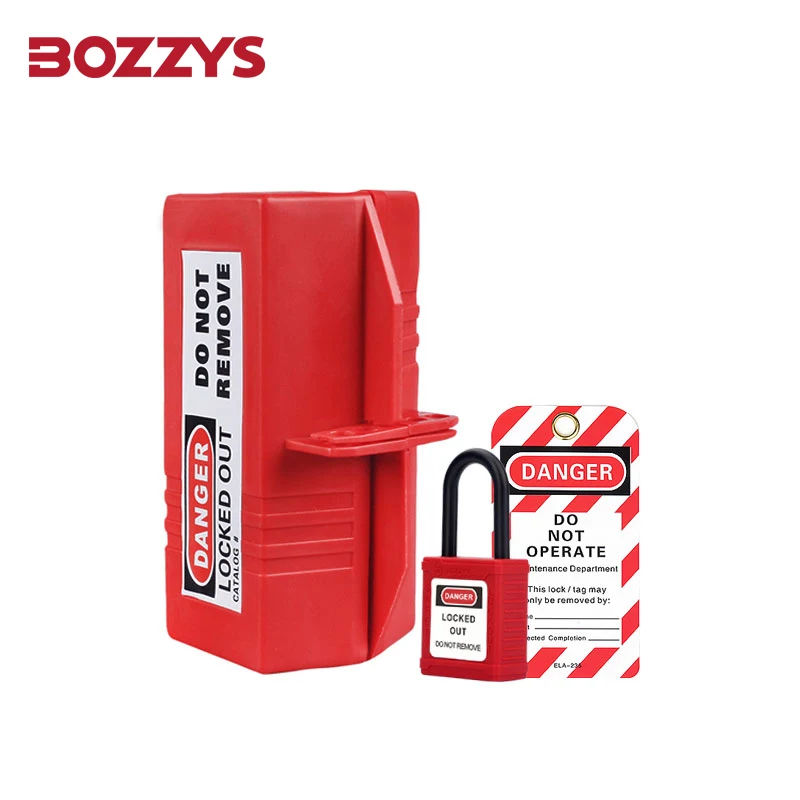 BOZZYS Industrial Electrical Waterproof Large Socket Plug Lockout Box Device for Block Access Power Switch During Maintenance