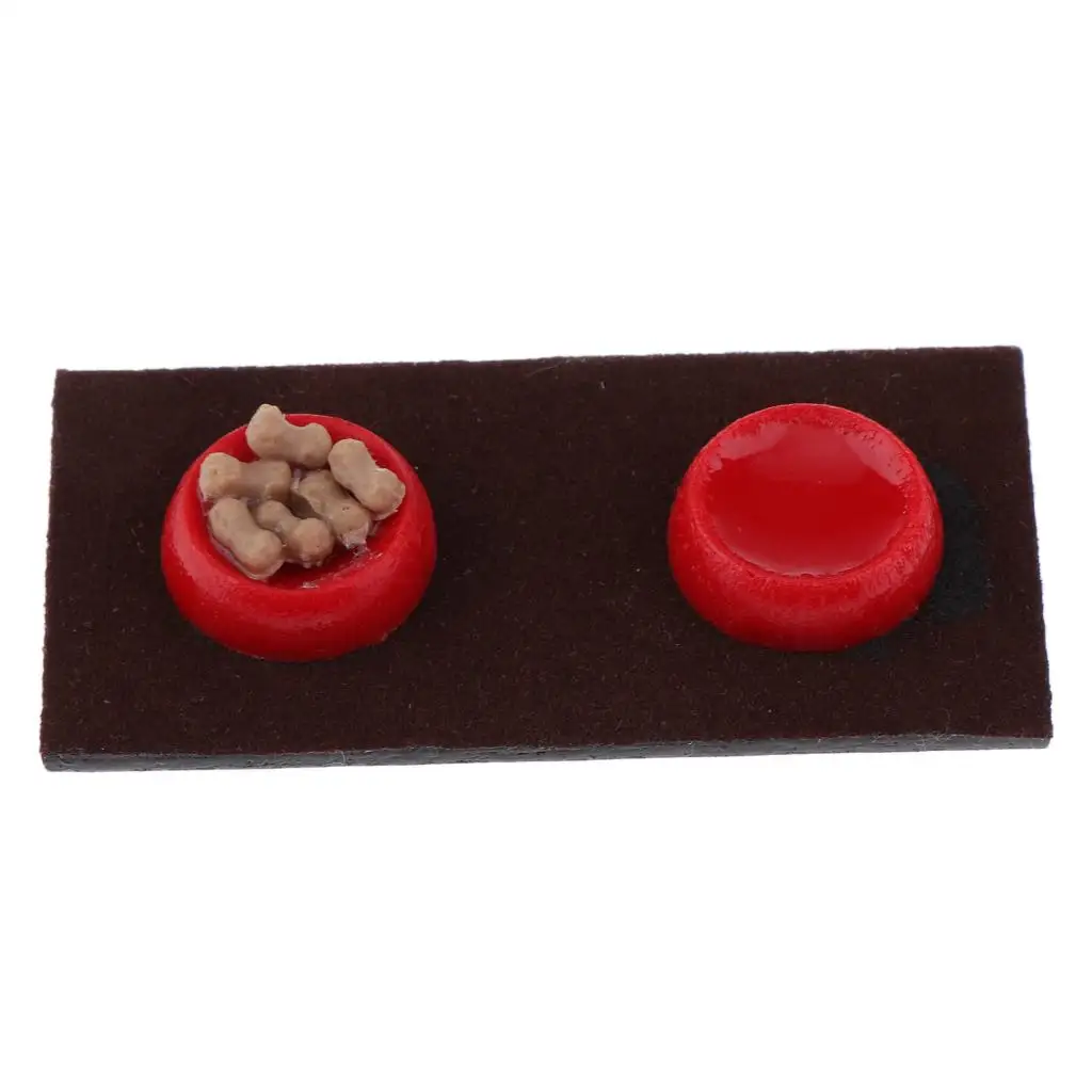 인형의 집 미니어처 1:12 개 음식 그릇 세트, 요정 정원 마이크로 풍경 장식