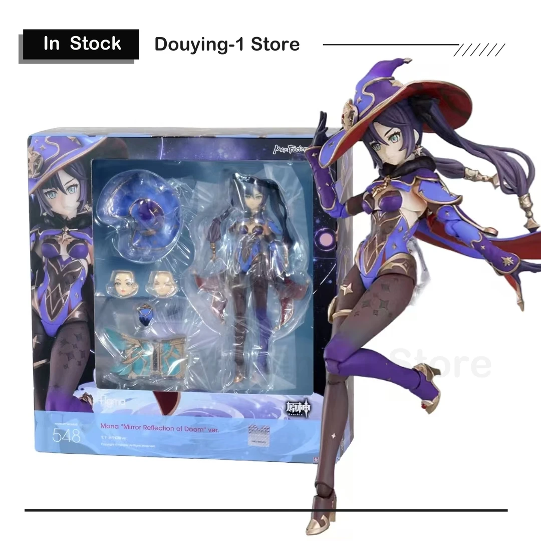 

В наличии Оригинальный Genshin Max Factory Mona "Зеркальное отражение Doom" Ver. 548, сборная фигурка, модель игрушки, Коллекционные