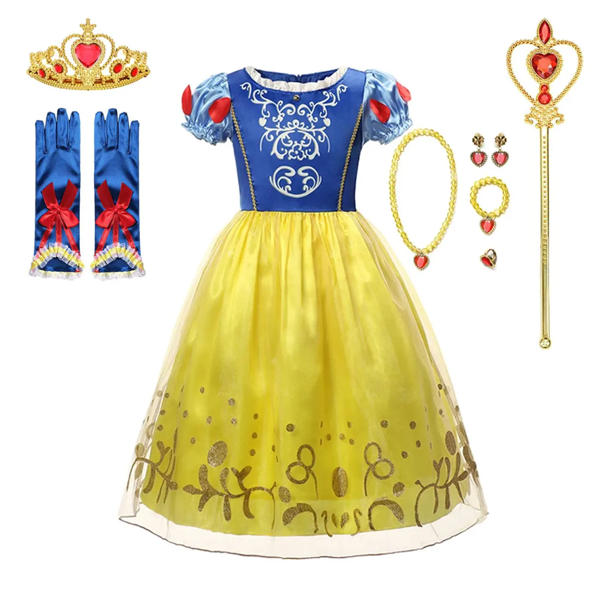 Vestido de princesa Disney para niñas, disfraz de Rapunzel, Elsa, Anna, Cenicienta, Halloween, fiesta de carnaval, ropa de fantasía para niños