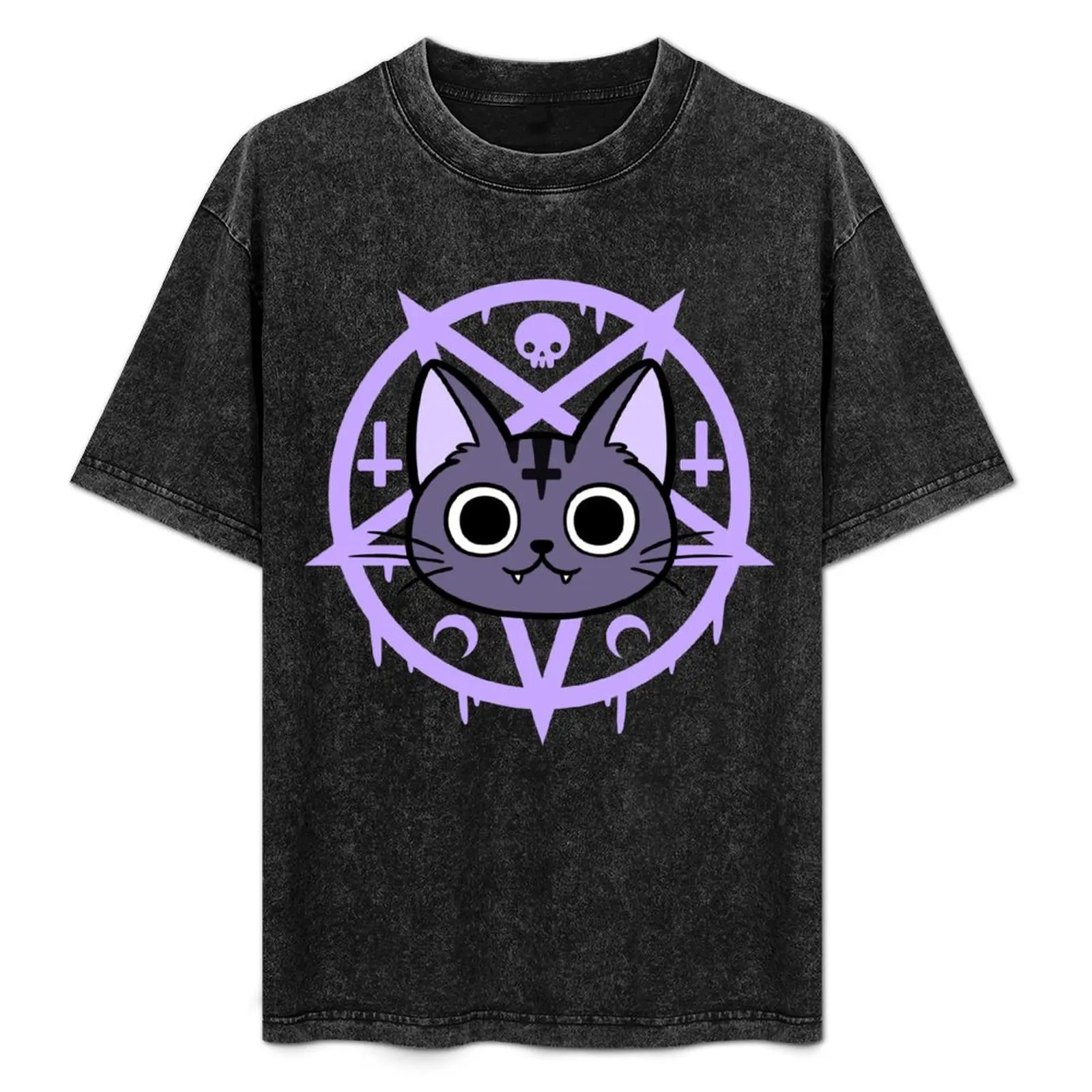 

Black Meowgic 03 | Nikury T-Shirt Casual Fashion Short Sleeve Cotton T-Shirt