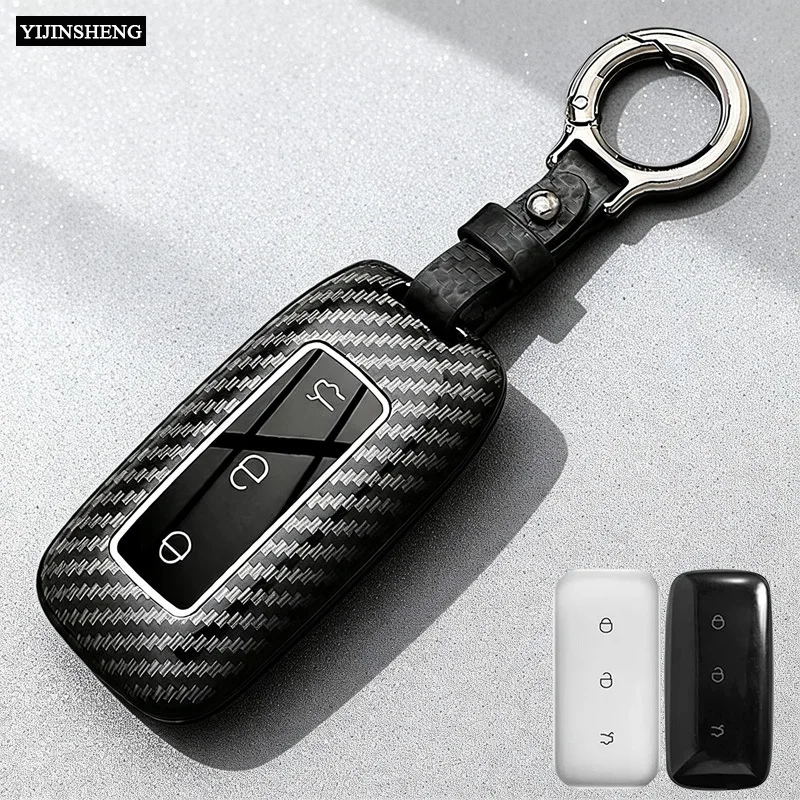 

Carbon Style ABS Car Key Case Cover Fob for Geely Galaxy EX5 E5 L6 L7 EMI NO.1 Proton E.MAS 7 5 E8 Starry 8 Cityray