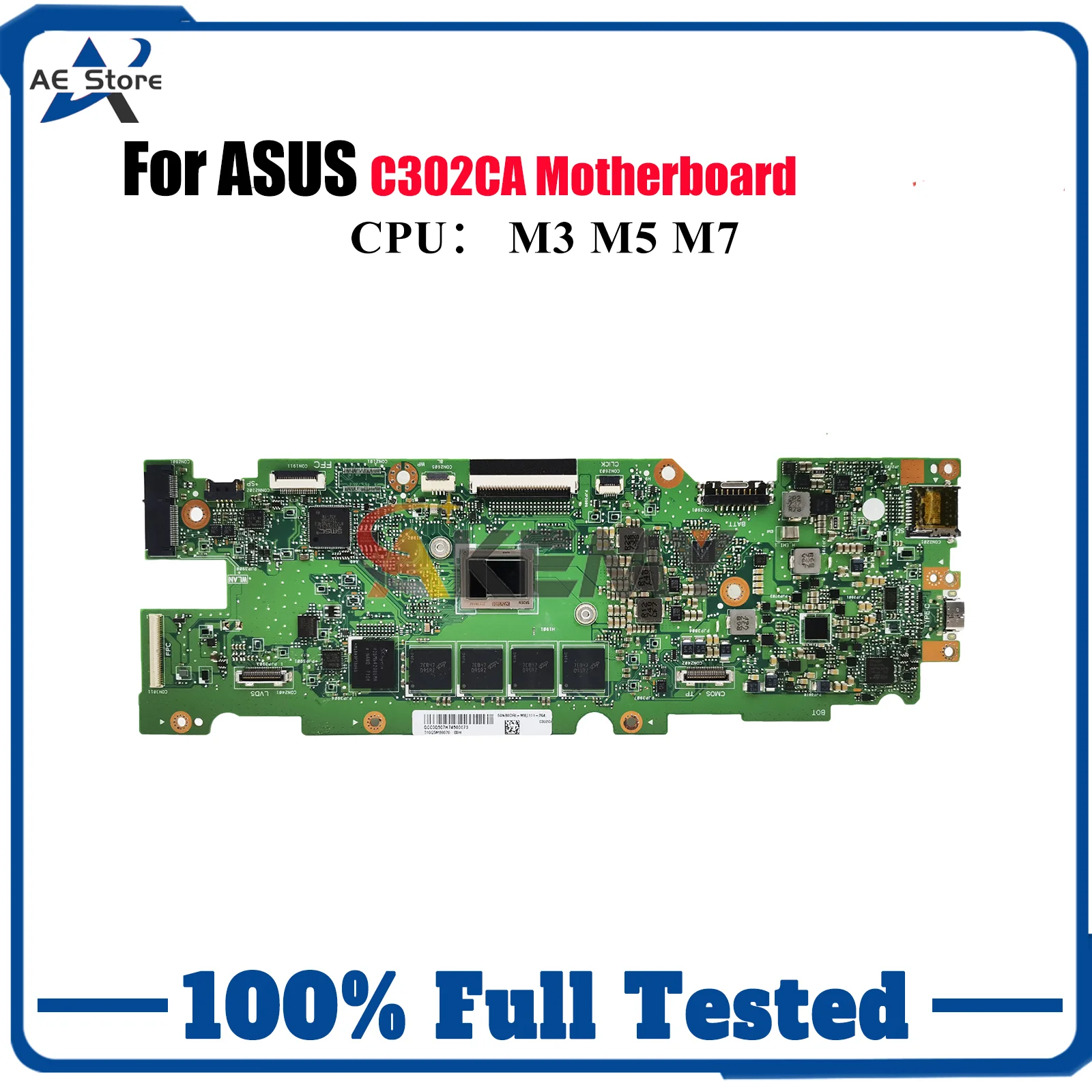 

C302CA Laptop Motherboard For ASUS Chromebook C302C C302CA Notebook Mainboard With I3 I5 I7 CPU 100% tests OK fast shipping stk