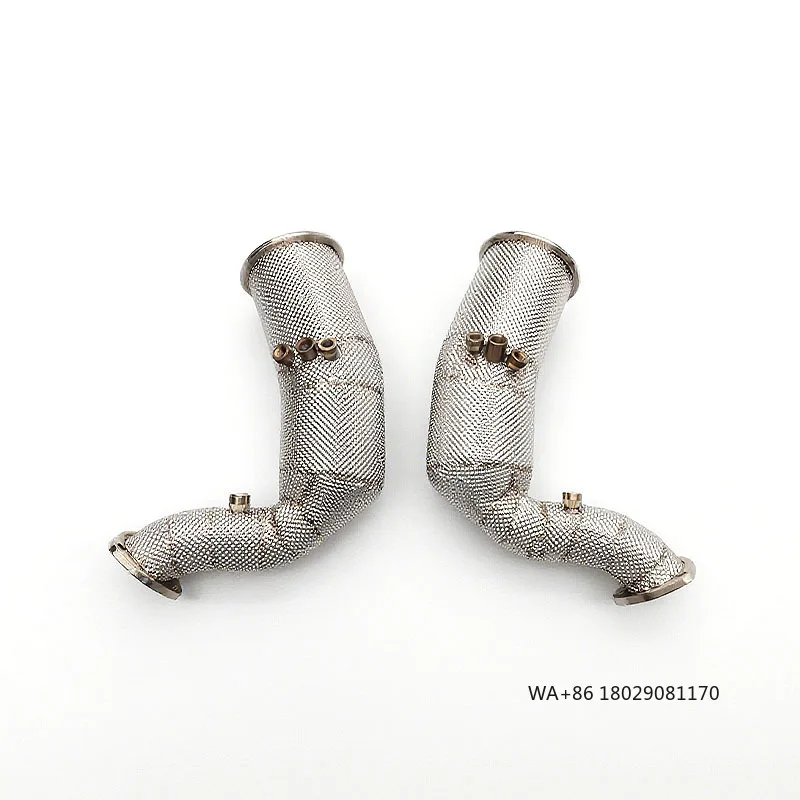 

SDO New Exhaust Downpipe for URUS 4.0T 2018-2019 SS304 High Temp TIG Welded Heat Shield Free Flow Pipes